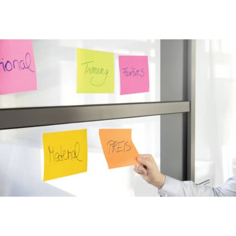 Foglietti riposizionabili Post-it® Super Sticky Meeting Notes Large assortiti conf. 4 blocchetti da 45 ff - 6845-SS EU